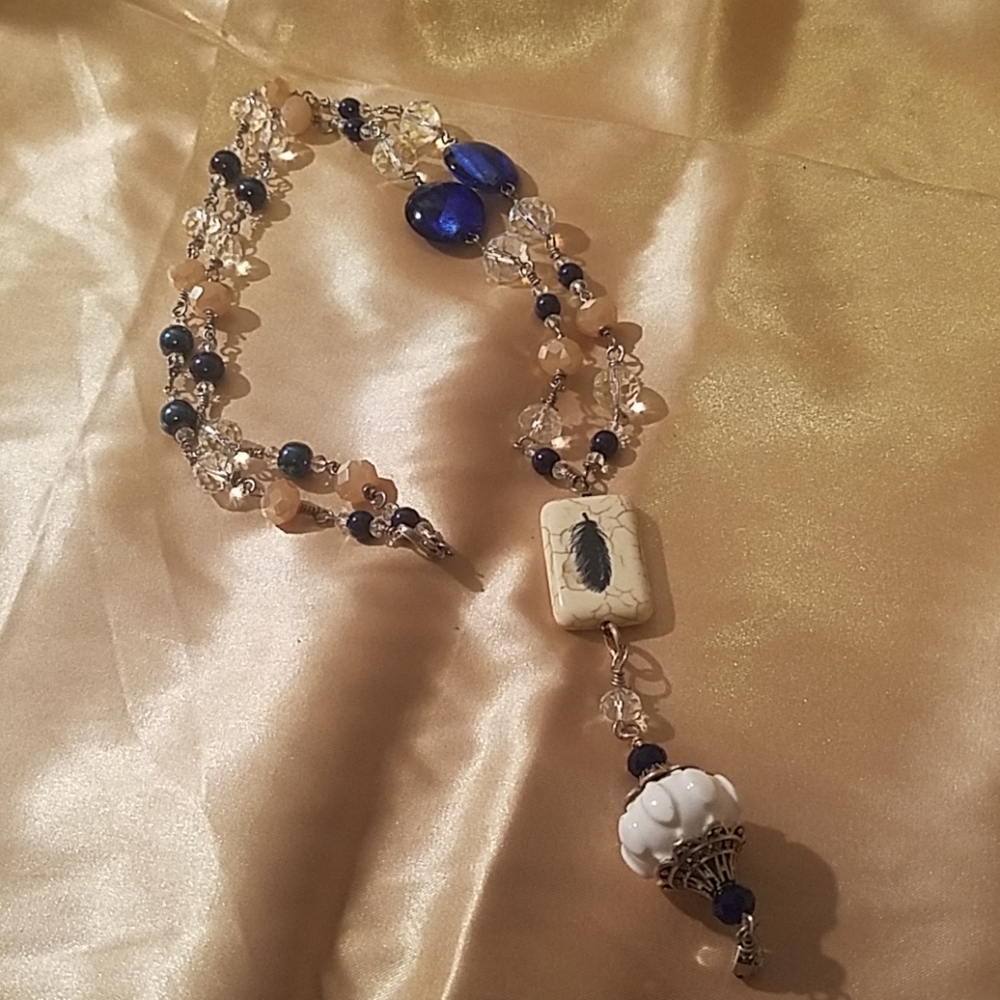 Feathered Bead Necklace